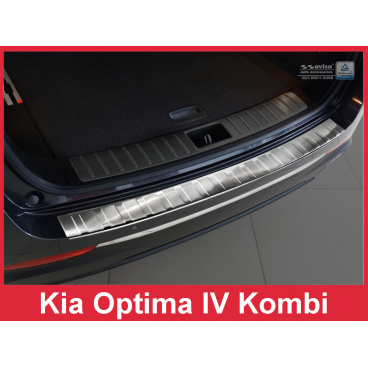Nerez kryt-ochrana prahu zadného nárazníka Kia Optima IV Kombi 2016+ Nerez kryt-ochrana prahu zadného nárazníka Kia Optima IV Kombi 2016+