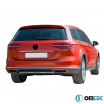 Nerez leštená hrana zadného nárazníka Omtec VW Passat kombi 2014-23 vr. Alltrack