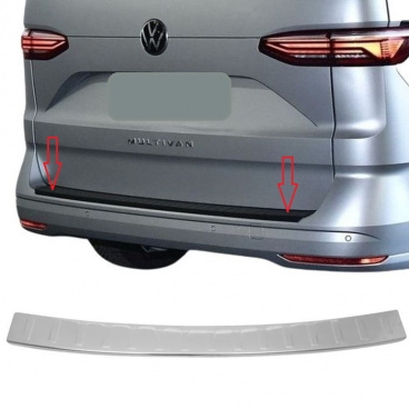 Nerez leštený kryt hornej hrany zadného nárazníka VW T7 Multivan 2021+ Nerez leštený kryt hornej hrany zadného nárazníka VW T7 Multivan 2021+