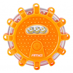 Núdzová výstražná lampa s funkciou baterky 3xAAA IP65 12SMD + 3SMD