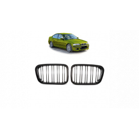 Mriežka BMW 3 E46 Compact dvojité rebrovanie Lesklá čierna