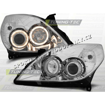 OPEL VECTRA C 2005-08 PŘEDNÍ ČÍRÁ SVĚTLA ANGEL EYES CHROME OPEL VECTRA C 2005-08 PŘEDNÍ ČÍRÁ SVĚTLA ANGEL EYES CHROME