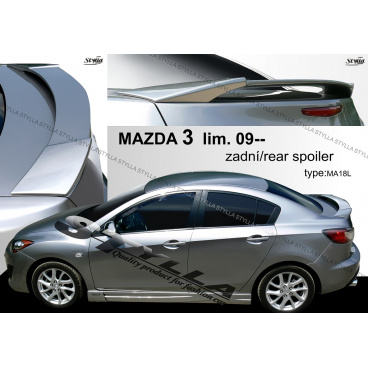 Mazda 3 sedan 2009+ zadný spojler (EÚ homologácia) Mazda 3 sedan 2009+ zadný spojler (EÚ homologácia)