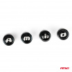 Hliníkové uzávery na ventilky čierne AMIO-03277