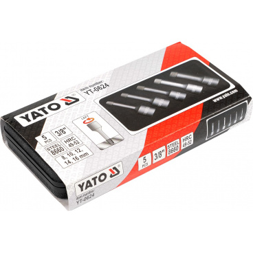 Souprava na demontáž závrtných šroubů 5 ks 1/2 Souprava na demontáž závrtných šroubů 5 ks 1/2