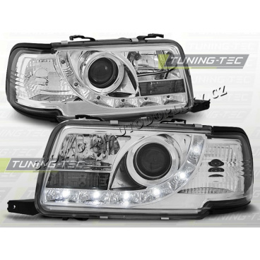 Audi 80 B4 1991-96 predné číre svetlá Daylight LED chrome (LPAU39)