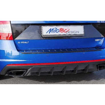 Difúzor zadného nárazníka, čierny s rastrom - Škoda Octavia III RS, r.v. 2013/2017