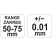 Mikrometer mechanický 50-75mm+00,01mm
