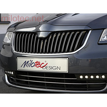 Horná lišta prednej masky - ABS černý, Superb II Lim., Combi