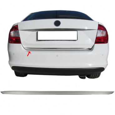 Nerez chróm spodná lišta zadného kufra Omtec Škoda Rapid sedan 2012-19 Nerez chróm spodná lišta zadného kufra Omtec Škoda Rapid sedan 2012-19