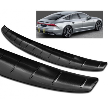 Nerez čierny kryt hornej hrany zadného nárazníka Audi A7 2017+ C8 Sportback Nerez čierny kryt hornej hrany zadného nárazníka Audi A7 2017+ C8 Sportback