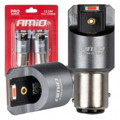 LED žiarovky FULL CANBUS PRO P21/5W 2x1860 SMD červené 12V 24V AMIO-03596