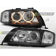 AUDI A6 (C5) 1999-01 Predné číre svetlá ANGEL EYES BLACK (LPAU70)