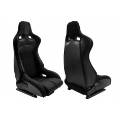 Športová polohovateľná sedačka A1 RACING FLURIO čierna