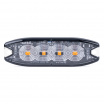 Výstražná plochá blikajúca lampa 4 LED R65 R10 12-24V AMIO-02298