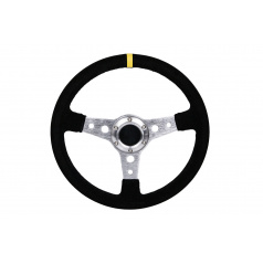 Športový volant WRC Rally II čierny -semiš poťah- 350 mm