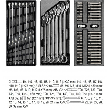 Skříňka dílenská pojízdná s nářadím (165ks) 7 zásuvek Skříňka dílenská pojízdná s nářadím (165ks) 7 zásuvek