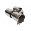Koncovka tlmiča 89mmx2 vstup 76mm Leštená Sada