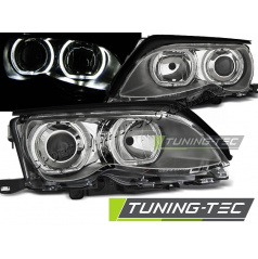 BMW E46 09.2001-03.2005 predné číre svetlá Angel Eyes LED chrome (LPBMD7)