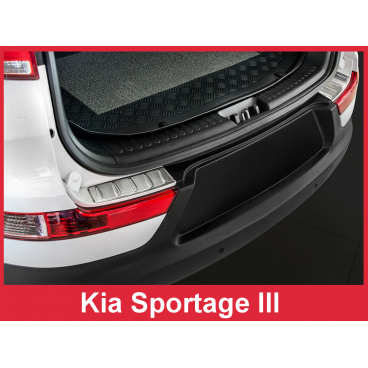 Nerez kryt-ochrana prahu zadného nárazníka Kia Sportage III 2010-15