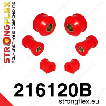 Toyota Celica VI 1994-99 StrongFlex sestava silentbloků jen pro přední nápravu 6 ks Toyota Celica VI 1994-99 StrongFlex sestava silentbloků jen pro přední nápravu 6 ks