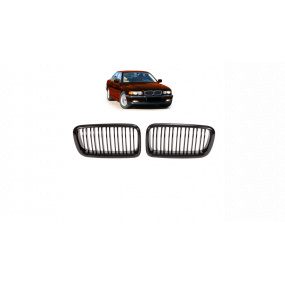 Gril BMW 7 E38 dvojité rebrovanie Lesklá čierna