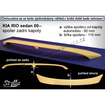Kia Rio sedan 2000+ spoiler zadnej kapoty KR1L Kia Rio sedan 2000+ spoiler zadnej kapoty KR1L