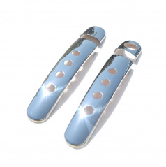 Nerez leštené kryty kľučiek dierované Omtec 4 ks (predné dvere)