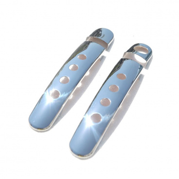 Nerez leštené kryty kľučiek dierované Omtec 4 ks (predné dvere)