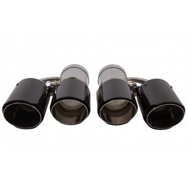 Koncovka tlmiča 89mmx2 vstup 76mm Carbon Gloss Sada