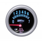 Prídavný budík Race Sport tlak oleja 52 mm čierny