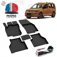 Gumový set 4D najkvalitnejších presných autokobercov VW Caddy 2020+