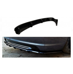 Splitter BMW 3 E46 M-Pack Zadný Stredový s Difúzorom Lesklá Čierna