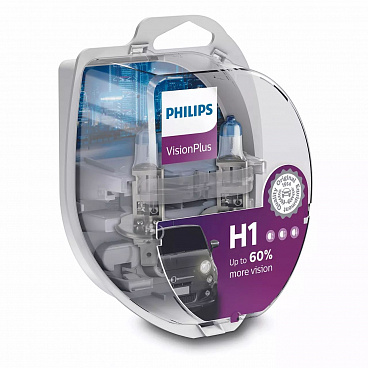 Halogénové žiarovky Philips Vision Plus H1 12V 55W +60% 2 ks Halogénové žiarovky Philips Vision Plus H1 12V 55W +60% 2 ks