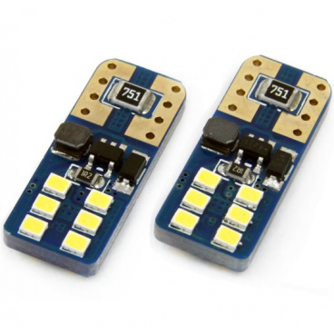 Žiarovka 12 SMD UltraBright LED T10 (W5W) 12V/24V biela CAN-BUS Žiarovka 12 SMD UltraBright LED T10 (W5W) 12V/24V biela CAN-BUS