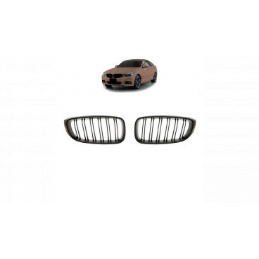 Mriežka BMW 3 F34 dvojité rebrovanie Matná Čierna Mriežka BMW 3 F34 dvojité rebrovanie Matná Čierna