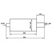 Športový výfuk TurboWorks 63/170x90 mm oválna koncovka 