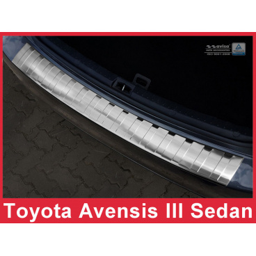 Nerez kryt- ochrana prahu zadného nárazníka Toyota Avensis III sedan 2012-15 Nerez kryt- ochrana prahu zadného nárazníka Toyota Avensis III sedan 2012-15