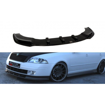 Spoiler pod predný nárazník pre Škoda Octavia Mk2, Maxton Design (čierny lesklý plast ABS) Spoiler pod predný nárazník pre Škoda Octavia Mk2, Maxton Design (čierny lesklý plast ABS)