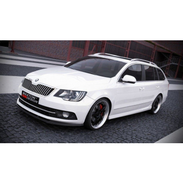Bočné prahy pre Škoda Superb Mk2, Maxton Design (plast ABS bez povrchovej úpravy) Bočné prahy pre Škoda Superb Mk2, Maxton Design (plast ABS bez povrchovej úpravy)