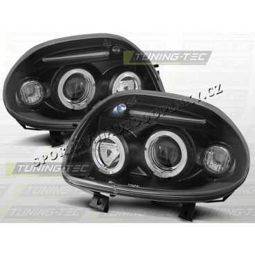 RENAULT CLIO II 1998-01 PŘEDNÍ ČÍRÁ SVĚTLA ANGEL EYES BLACK RENAULT CLIO II 1998-01 PŘEDNÍ ČÍRÁ SVĚTLA ANGEL EYES BLACK