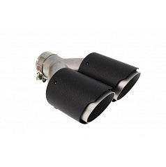 Koncovka tlmiča 101mmx2 vstup 65mm Carbon Matt Sada