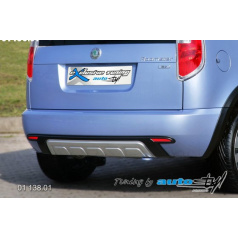 Škoda Roomster zadná difúzor lyžina All-road - čierný dezén + strieborná lyžina