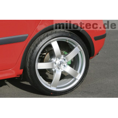 Lemy blatníkov, ABS čierný s rastrom, Škoda Fabia II Limousine