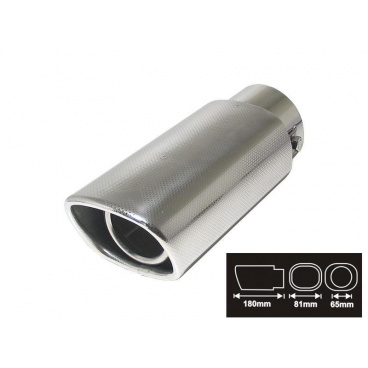 Oceľová koncovka výfuku chróm 15 s uchytením Oceľová koncovka výfuku chróm 15 s uchytením