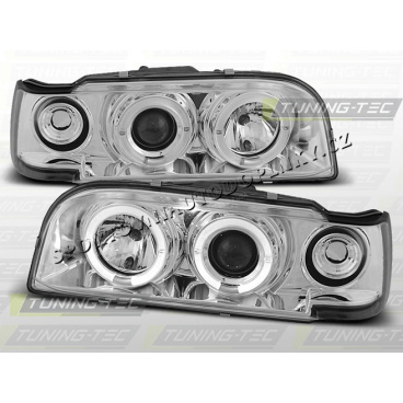 VOLVO 850 1992-96 PŘEDNÍ ČÍRÁ SVĚTLA ANGEL EYES CHROME VOLVO 850 1992-96 PŘEDNÍ ČÍRÁ SVĚTLA ANGEL EYES CHROME