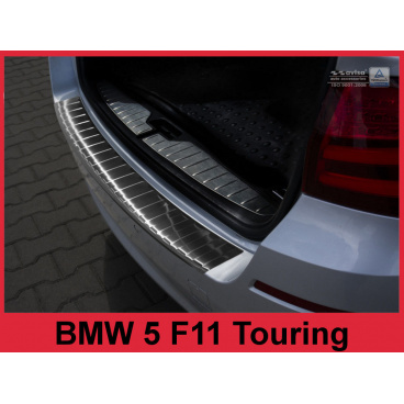 Nerez kryt- čierna ochrana prahu zadného nárazníka BMW 5 F11 2010-17 Nerez kryt- čierna ochrana prahu zadného nárazníka BMW 5 F11 2010-17