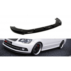 Spoiler pod predný nárazník pre Škoda Superb Mk2 Facelift, Maxton Design (čierny lesklý plast ABS)