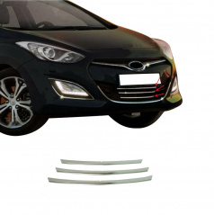 Nerez lišty chladiča Hyundai i30 2012-2017 3 ks