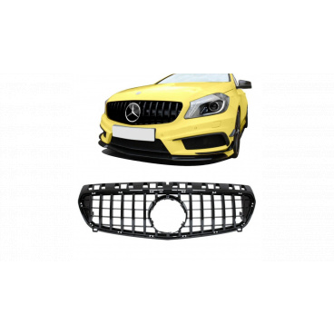 Gril Mercedes-Benz A W176 GT Lesklá Čierna Gril Mercedes-Benz A W176 GT Lesklá Čierna